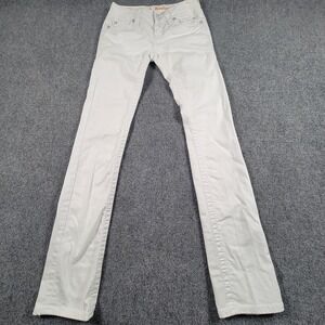 Rock Revival Jeans Womens 27 White Noelle Straight Stretch Low Rise **READ**